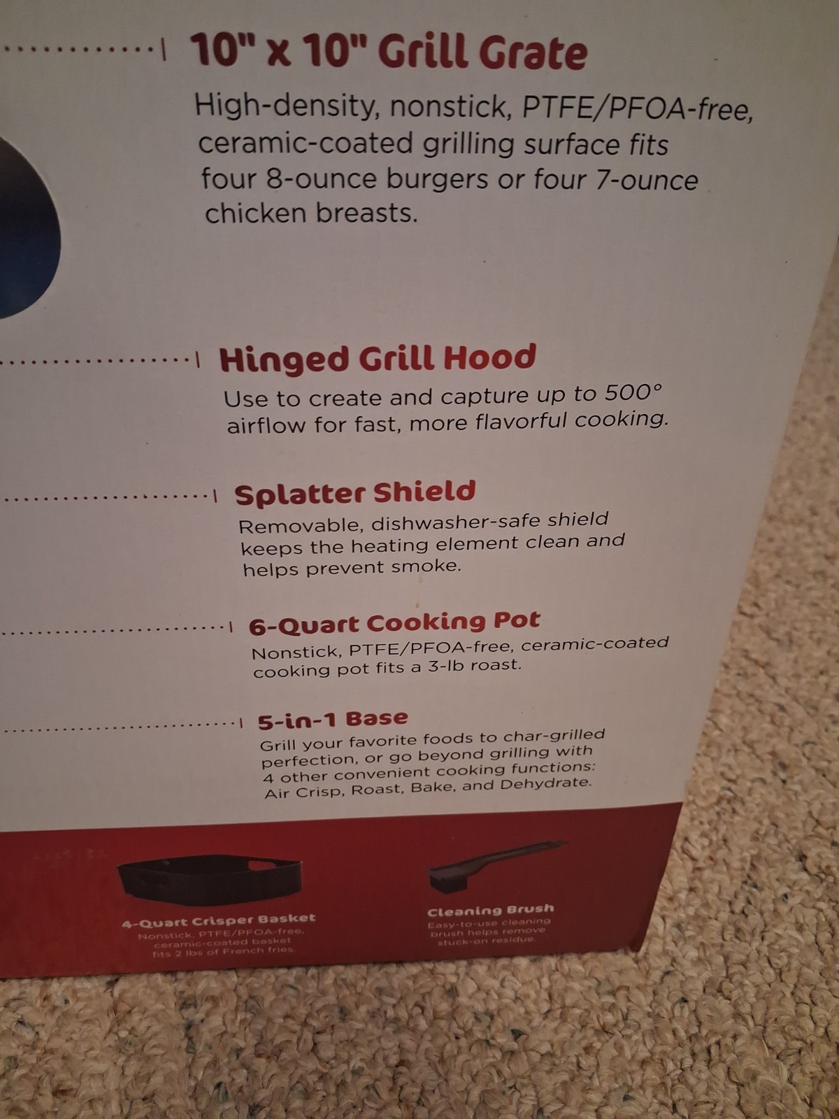 NEW! (Open Box) Ninja Foodi Grill 5-in-1 Cyclonic Grilling & Air Fryer AG302
