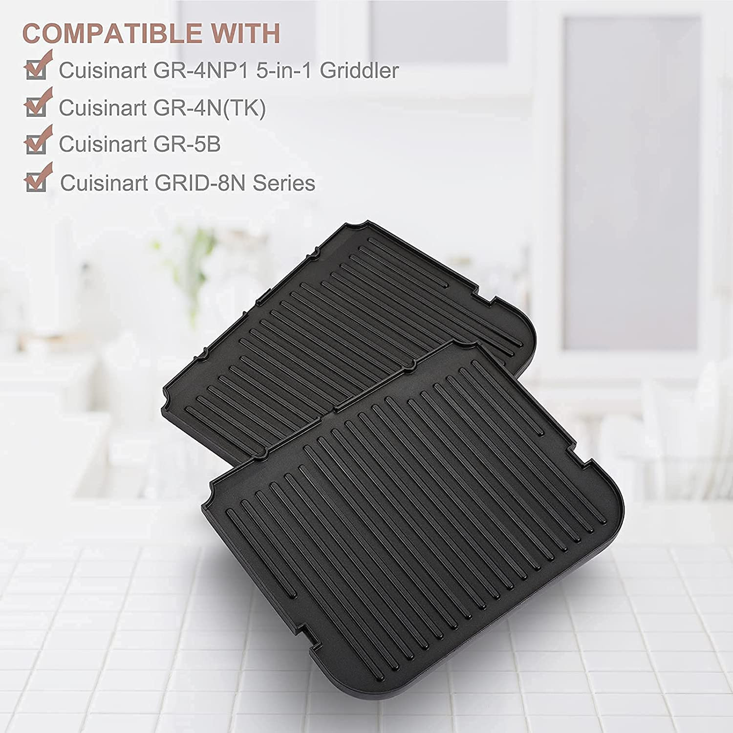 Griddler Plates for Cuisinart Griddler GR-4NP1 5-In-1,As Cuisinar