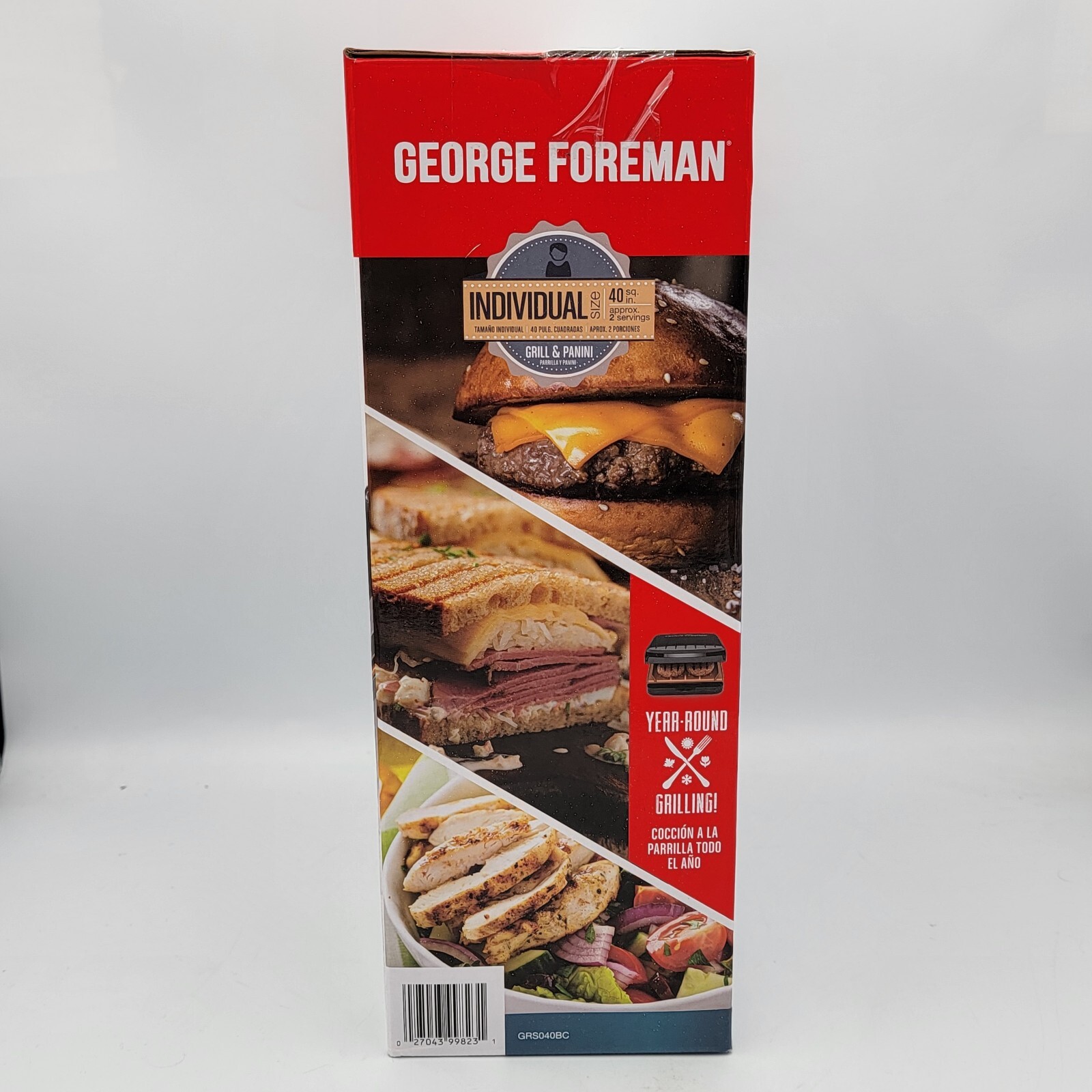 Grill & Panini George Foreman NEW NeverOutOfBox 40 Sq. inch surface, GRS040BZ