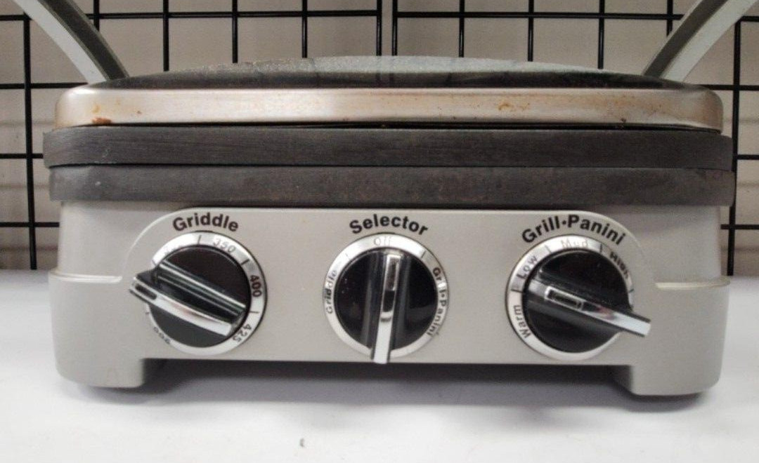 Cuisinart GR-4N 5-in-1 Griddler Electric Contact Grill Griddle 1500W Silver