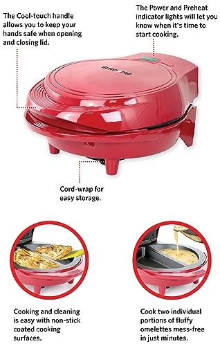 EUROSTAR EOM701R Omelette Maker, Red