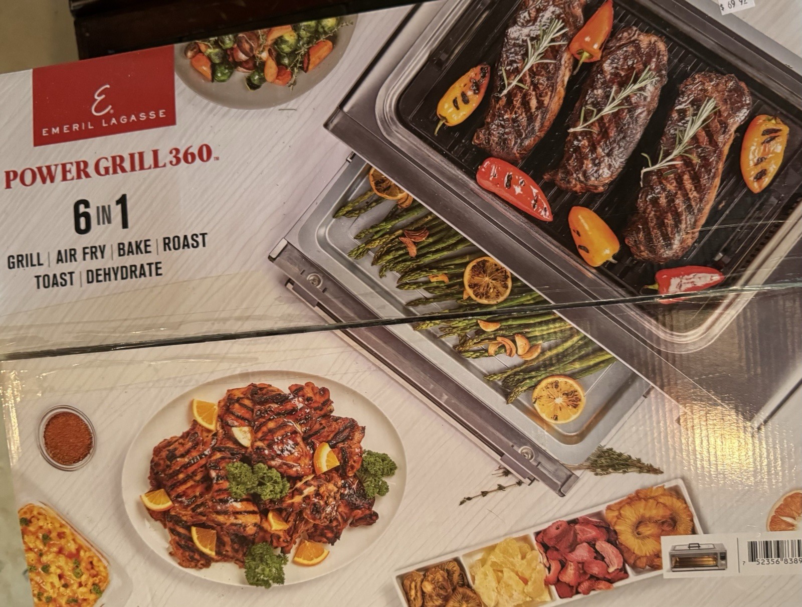 Emeril Lagasse Power Grill 360 Plus, 6-in-1 Electric Indoor Grill and Air Fryer