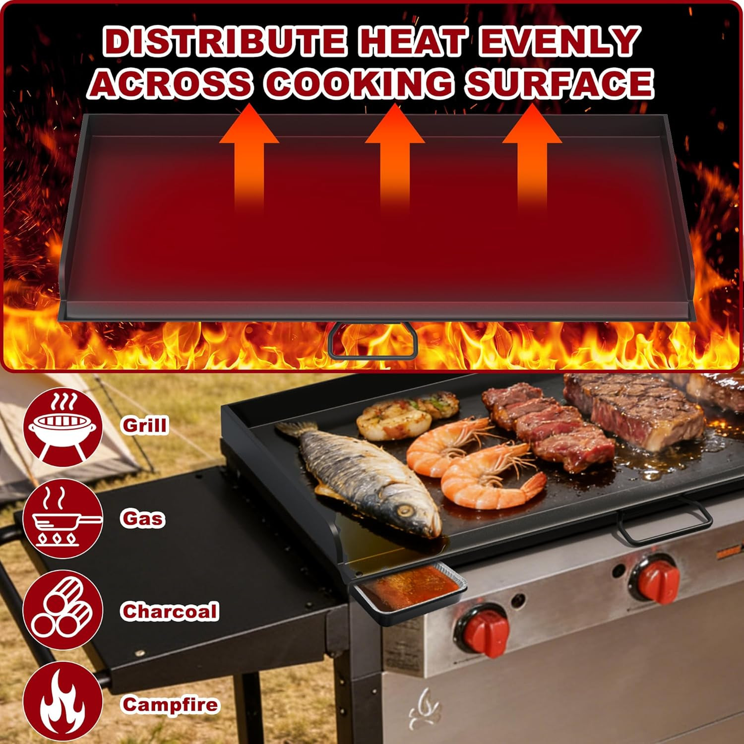 Camp Chef 37″ Flat Top Griddle – Replacement for Tundra & Expedition 3X