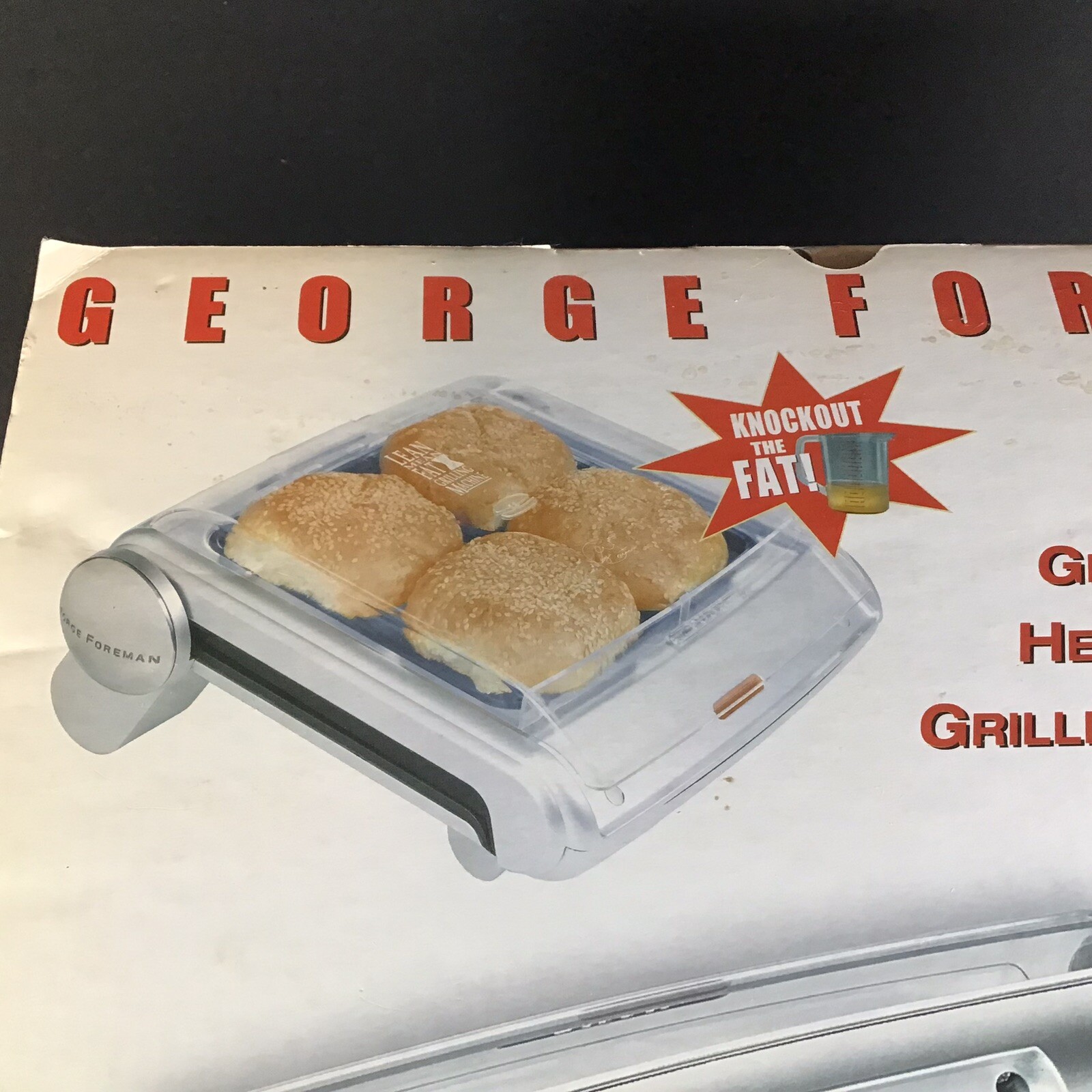 George Foreman Grill Lean Mean Fat Reducing Grilling Machine Bun Warmer GR19BW