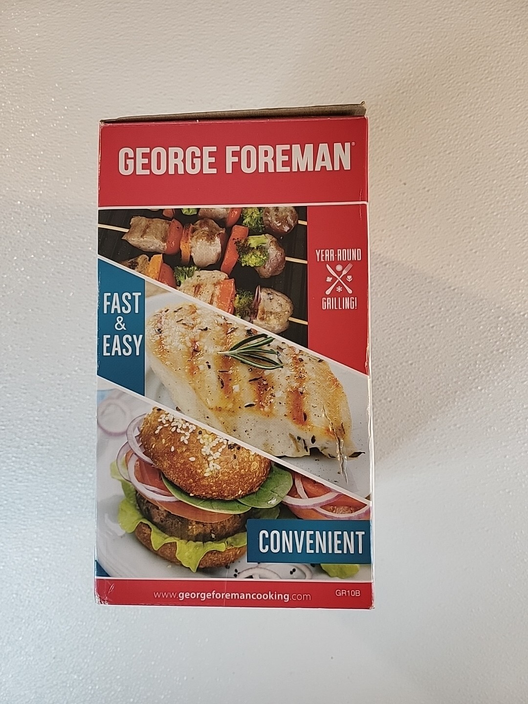 George Foreman Compact 2 Serving Grill Nonstick GR10B EBS