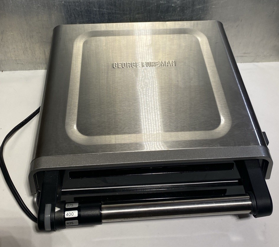George Foreman GRS6090B-1 Contact Smokeless – Ready Grill – Silver
