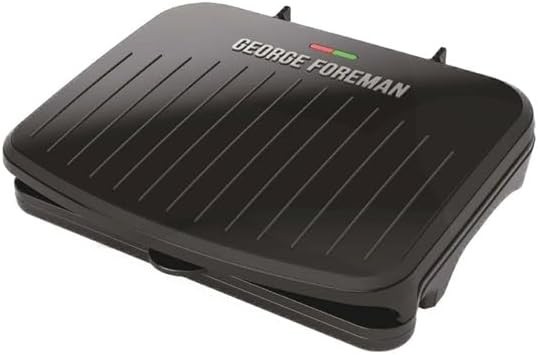 George Foreman Family-Size Grill & Panini Press, Nonstick Ceramic Coating, Fat-R