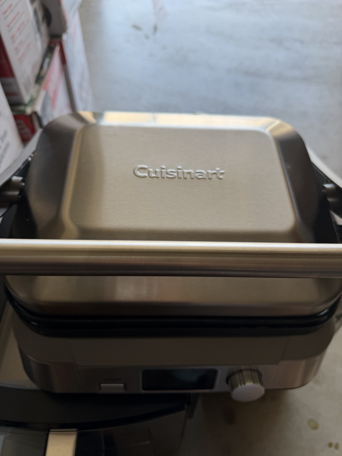 Cuisinart GR-5B Electric Griddler Grill Griddle Panini Press LCD Display TESTED