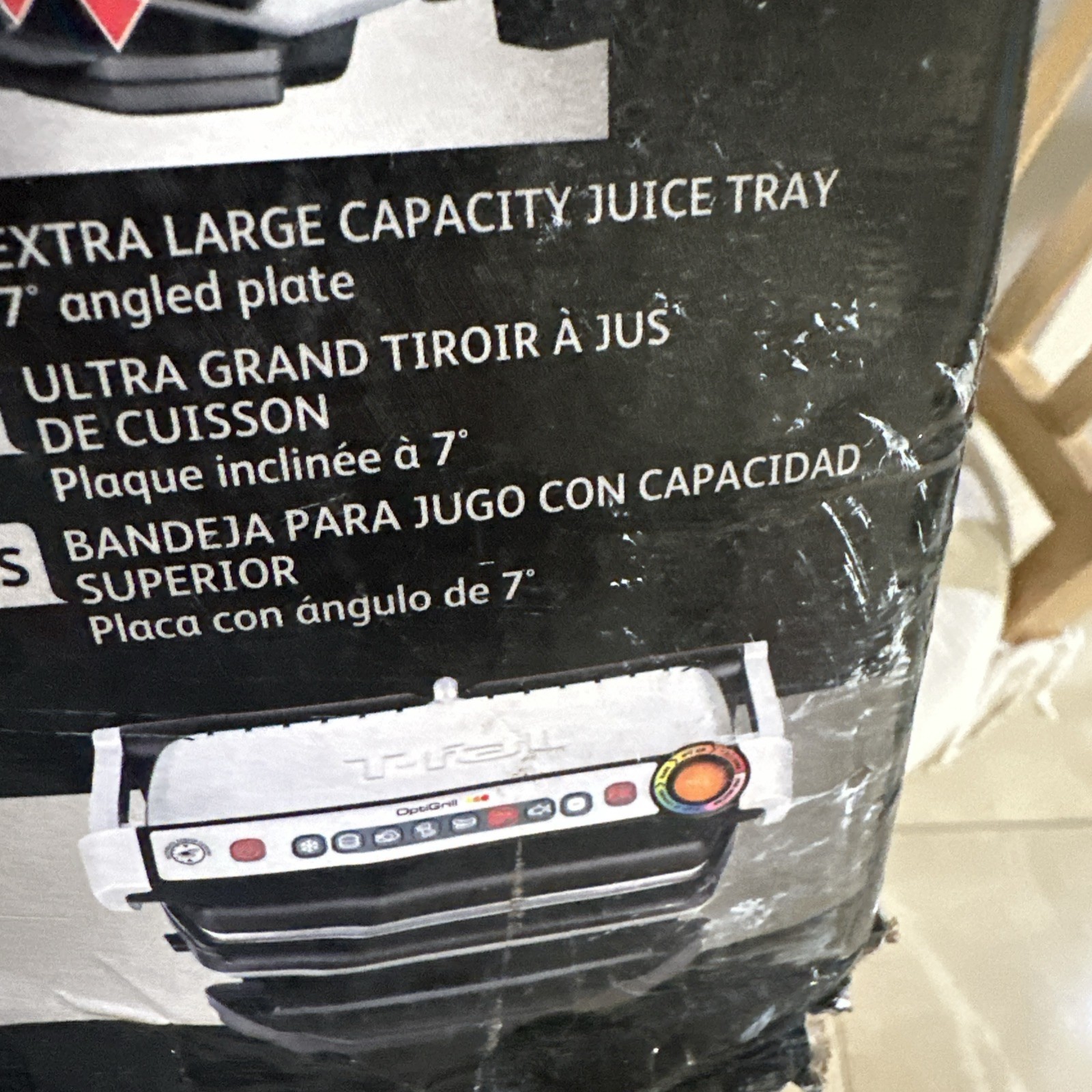 NEW T-Fal OptiGrill Indoor Electric Grill with Removable Dishwasher Safe Plates
