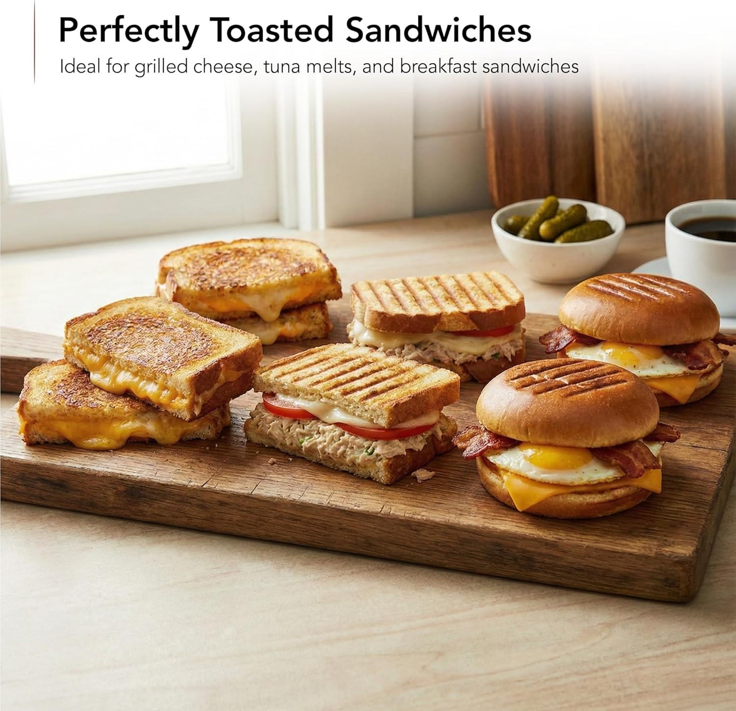 3 in 1 Electric Sandwich Maker, Panini Press Grill and Waffle Iron Set with Remo