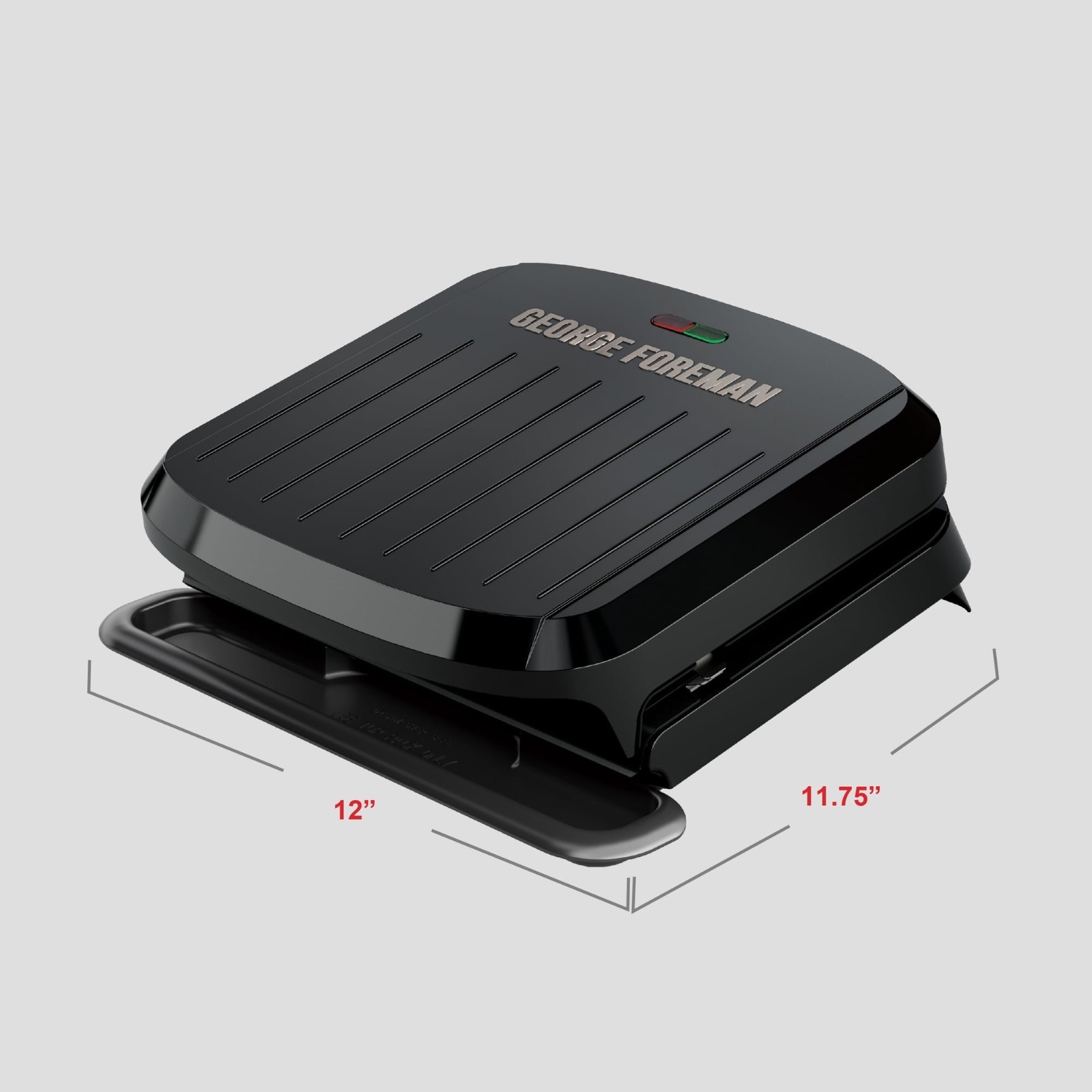George Foreman GRP1065B 4 Serving Grill Removable Plates Panini Black FREESHIP