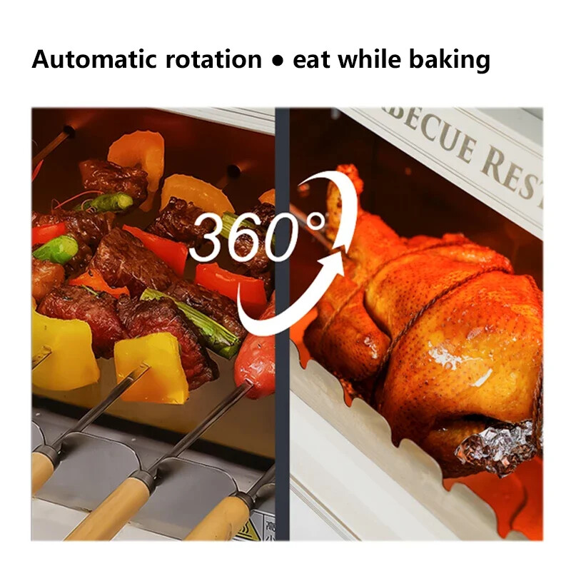 Electric Barbecue Grill Household Smokeless Barbecue Machine Automatic Rotary