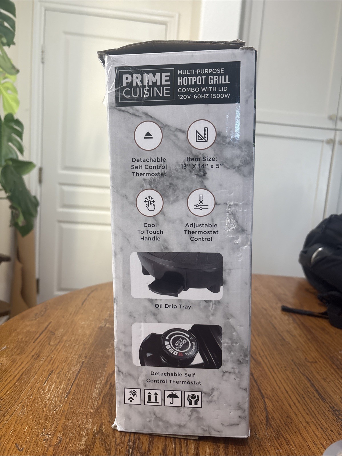 Prime Cuisine Multi-Purpose Electric Hotpot Grill – New – Missing Glass Cover