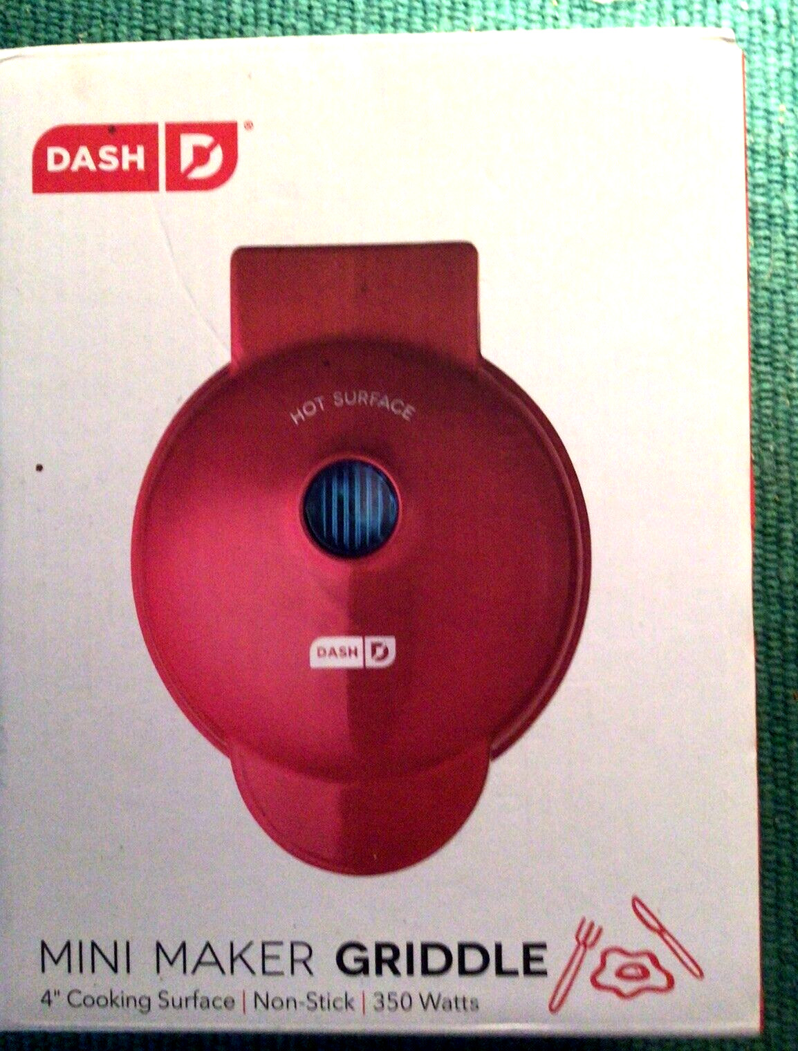 DASH Mini Maker Waffle DMS001RD 350 W 350 Watts
