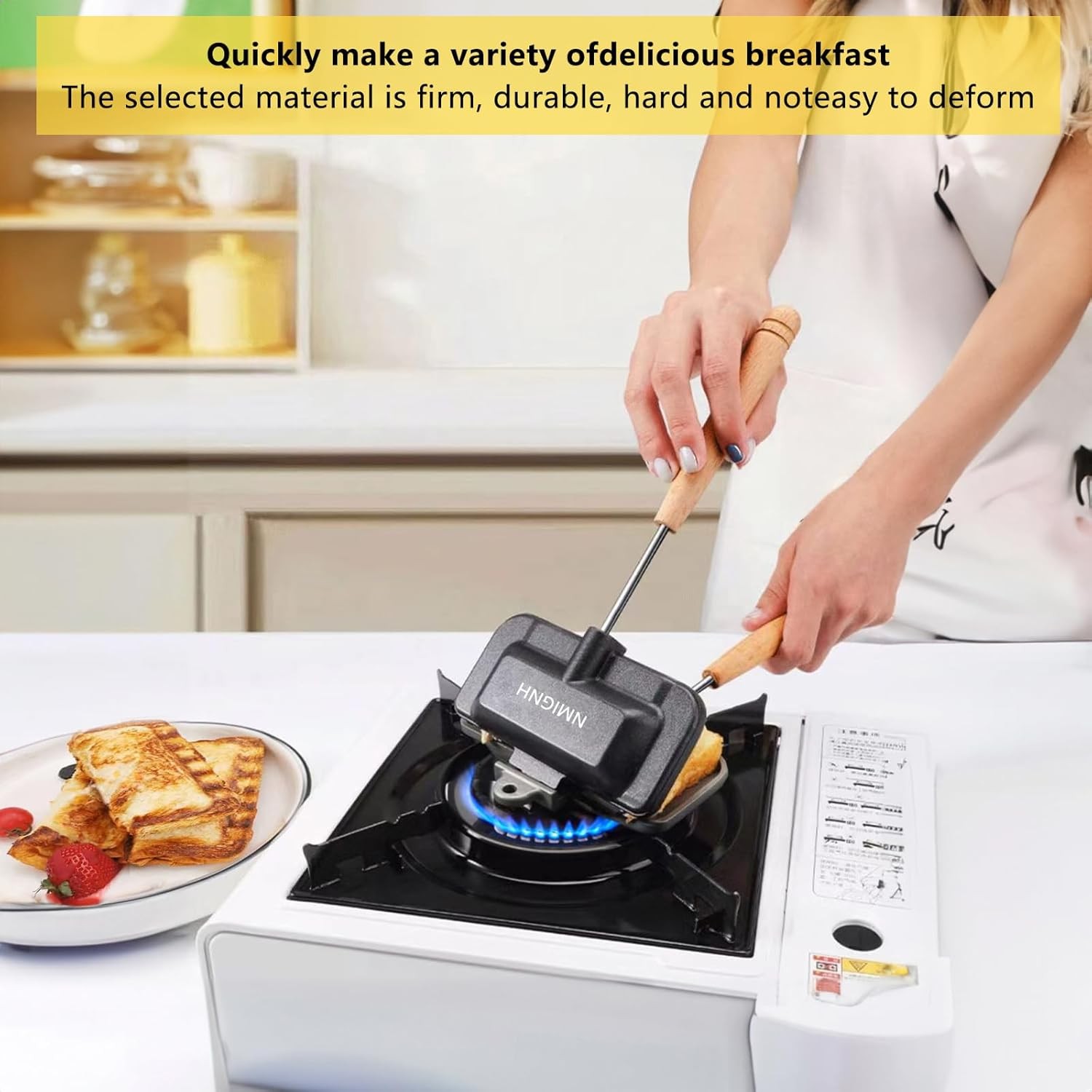 Hot Sandwich Maker Double-Sided Sandwich Baking Pan,Double Sided Frying Pan