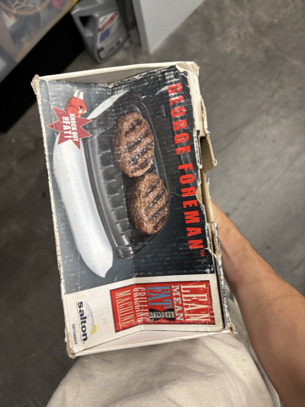 George Foreman GR10AWHT Electric Contact Grill White/Black Non-Stick Easy Clean