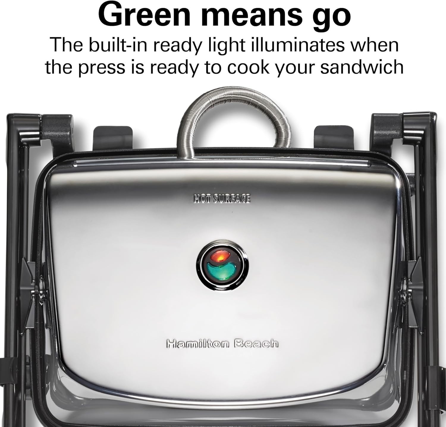 Panini Press Sandwich Maker Electric Indoor Grill Nonstick 8×10 Chrome