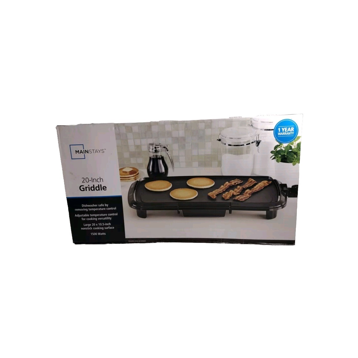 Mainstays MS-GRD20 Electric Griddle – Black