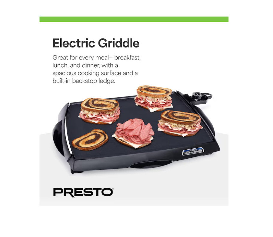 [ BIG SALE ] Presto Tilt ‘n Drain BigGriddle 22-inch Ceramic Cooking Surface