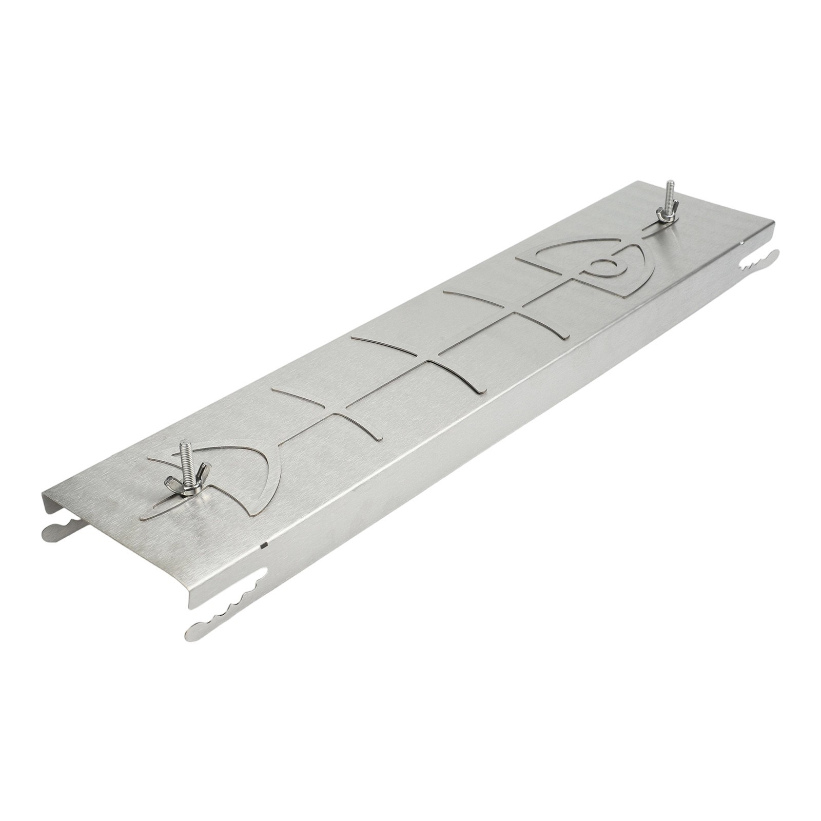 Salmon Holder for Kettle Barbecues Stainless Steel 52×11 5×3 cm Rotating Design