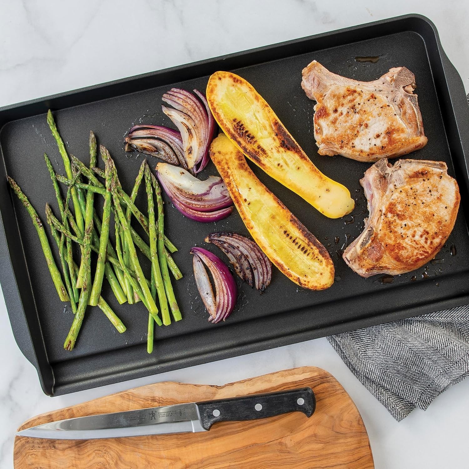 2 Burner Backsplash Griddle, Nonstick