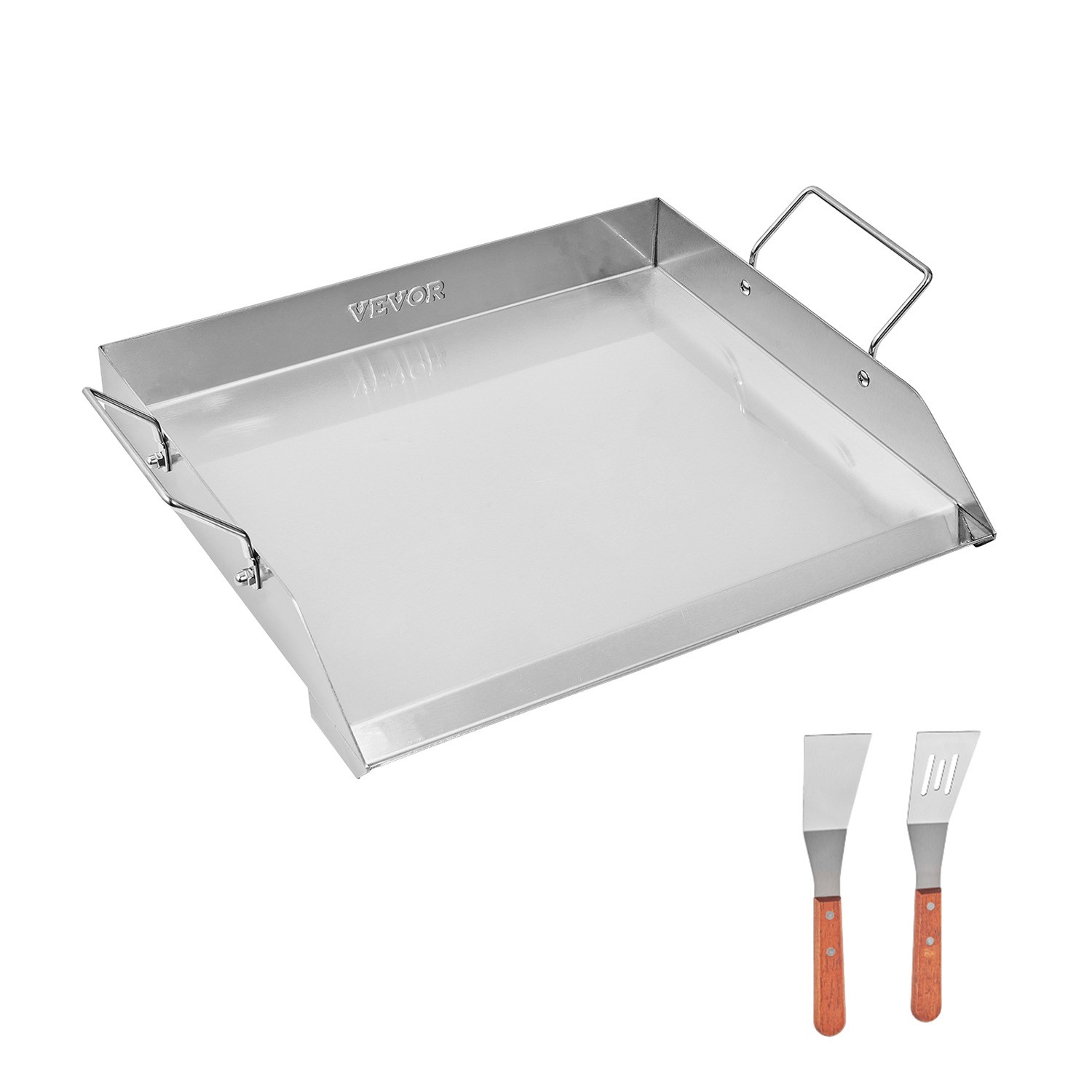 18×16 in Flat Top Griddle Stainless Steel Universal BBQ Grill Pan Cookware