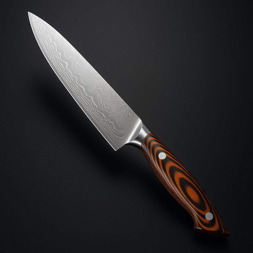8-Inch Chef Knife Pakkawood Handle Stainless Boxed