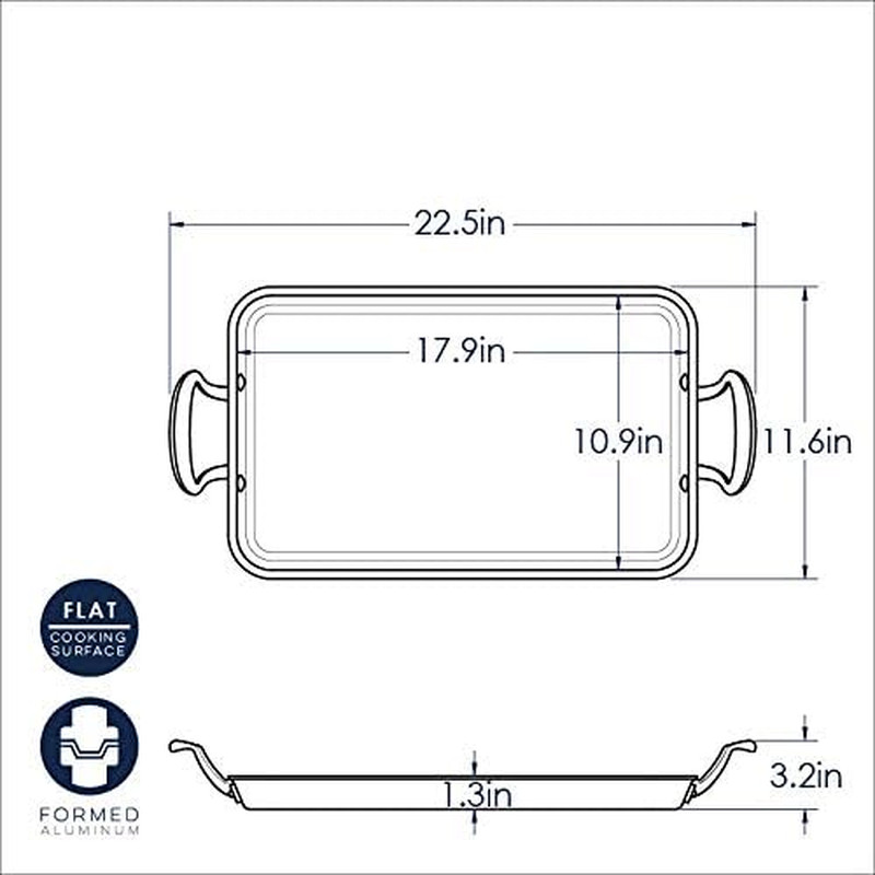 Double Burner High-Sided Formed Griddle with 2 Oven Hot Pads
