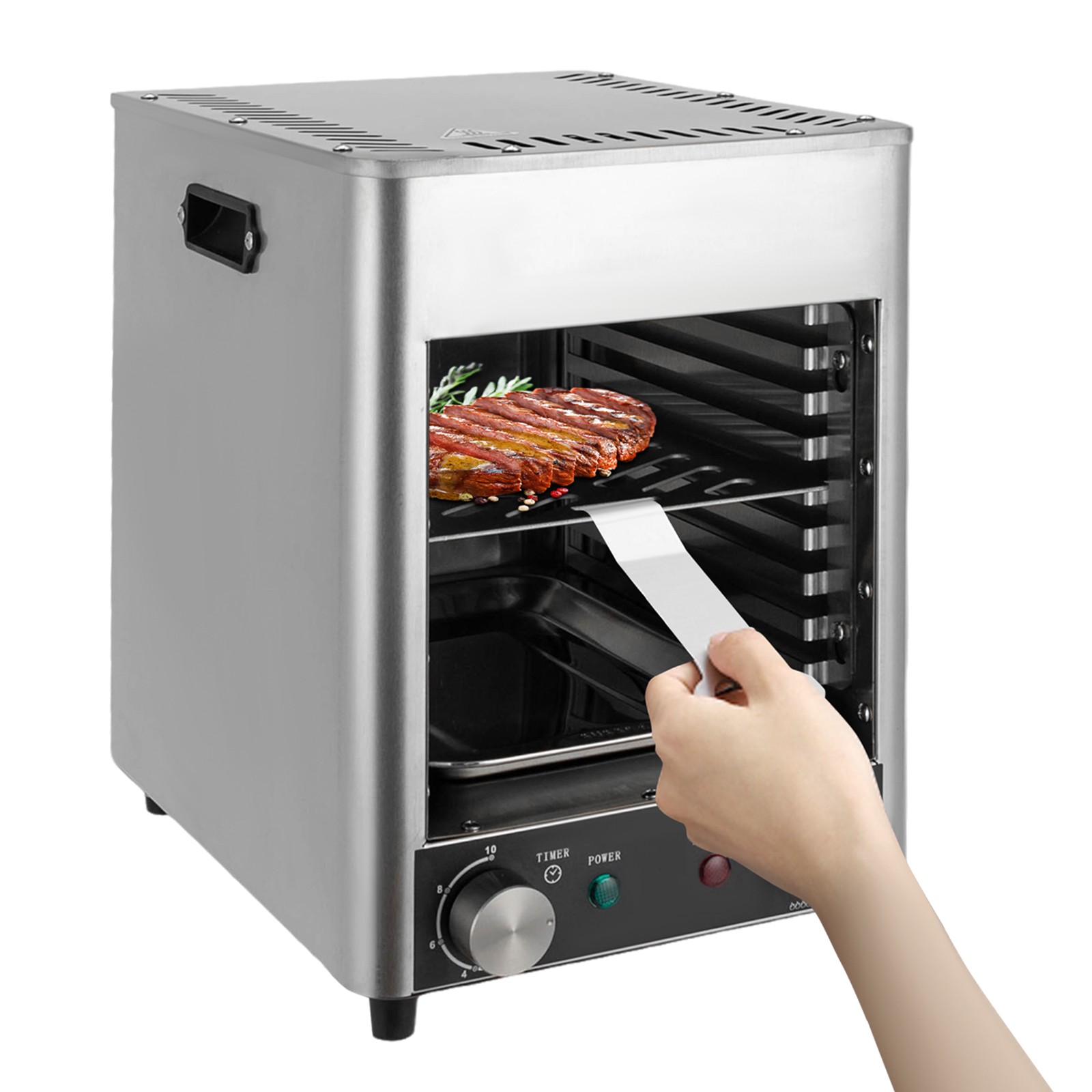Electric Steak Grill 9 Slots Steak Grill Oven Commercial Steak Stove with Timer