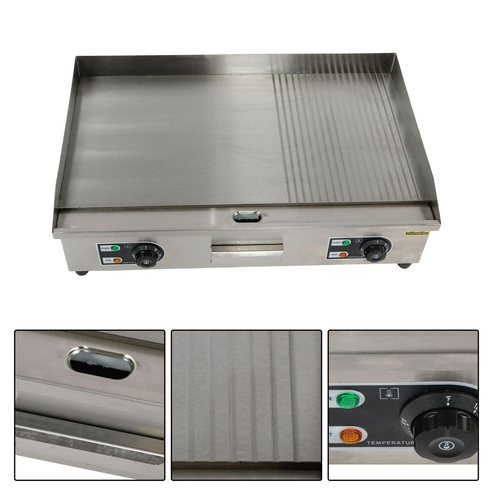 Powerful 3000W Countertop Electric Griddle 30″ Cooking Surface 122℉-572℉