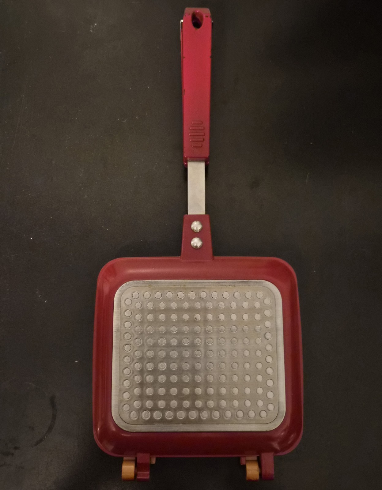 BulbHead Red Copper Flipwich Non-Stick Ceramic Stovetop Panini Maker [A-023]