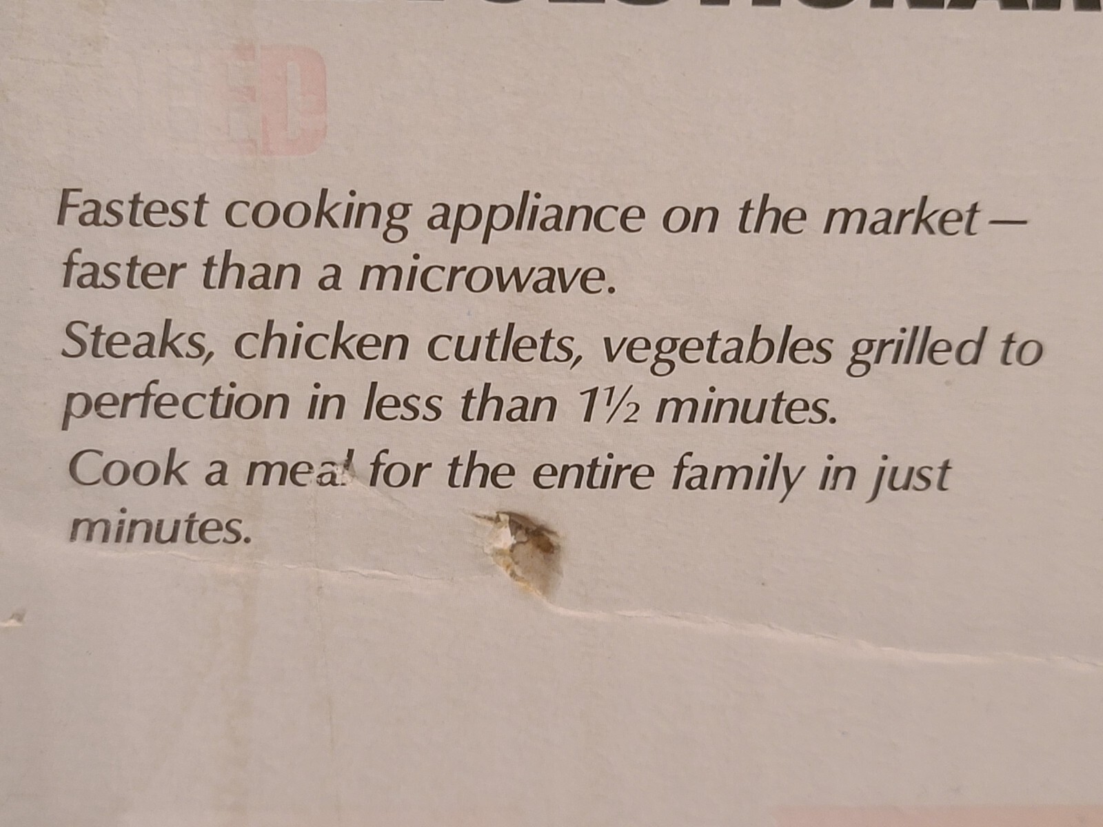 NEW IN BOX! Vintage 1992 One Minute Grill Express by Creative Technologies