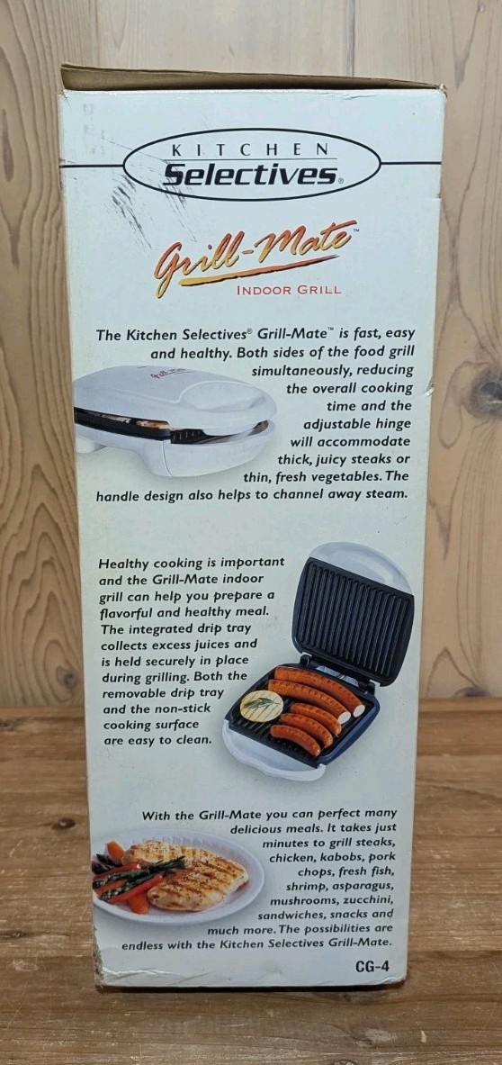 Kitchen Selectives Grill Mate Indoor Grill CG-4 Non Stick – NEW IN BOX