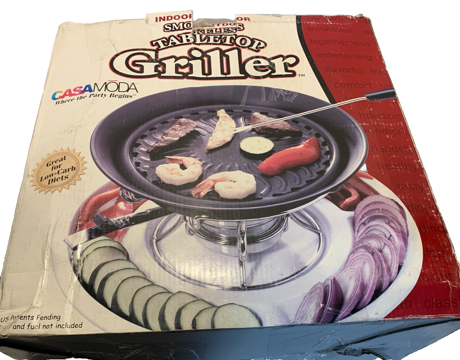 Smokeless Tabletop Griller Indoor Outdoor Grill Countertop Portable Camp (S)