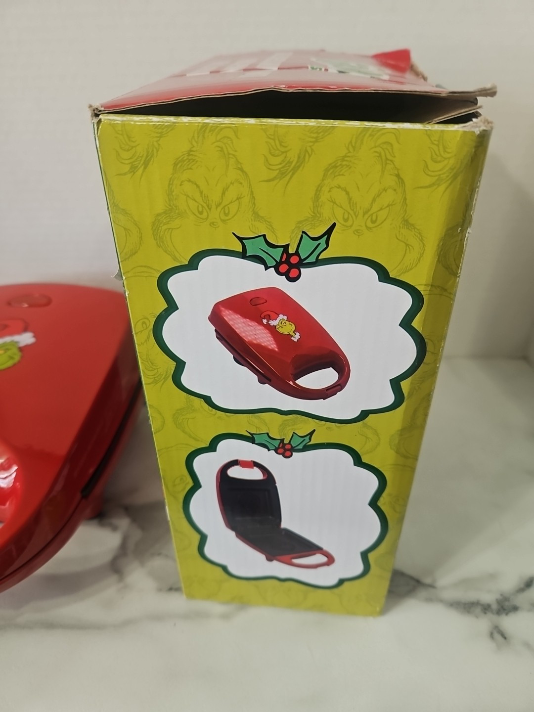 Dr. Seuss The Grinch Grilled Cheese Panini Sandwich Maker Non Stick NEW!