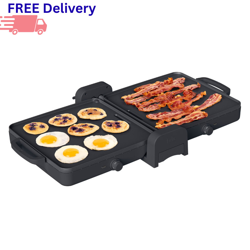 XL Fold and Store Griddle Nonstick Electric Countertop Flat Top Grill Cooking