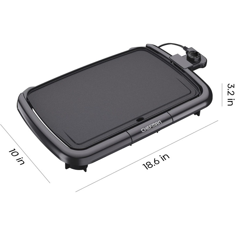 Compact Non Stick Electric Grill Adjustable Temperature Indoor Cooking 1200W New