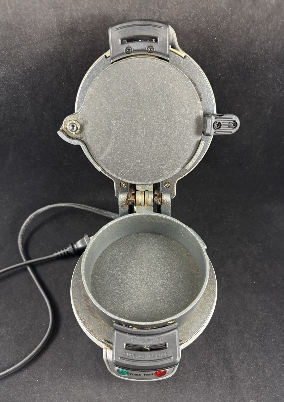 Hamilton Beach Breakfast Sandwich Maker w/ Egg Cooker Ring Silver 25475W