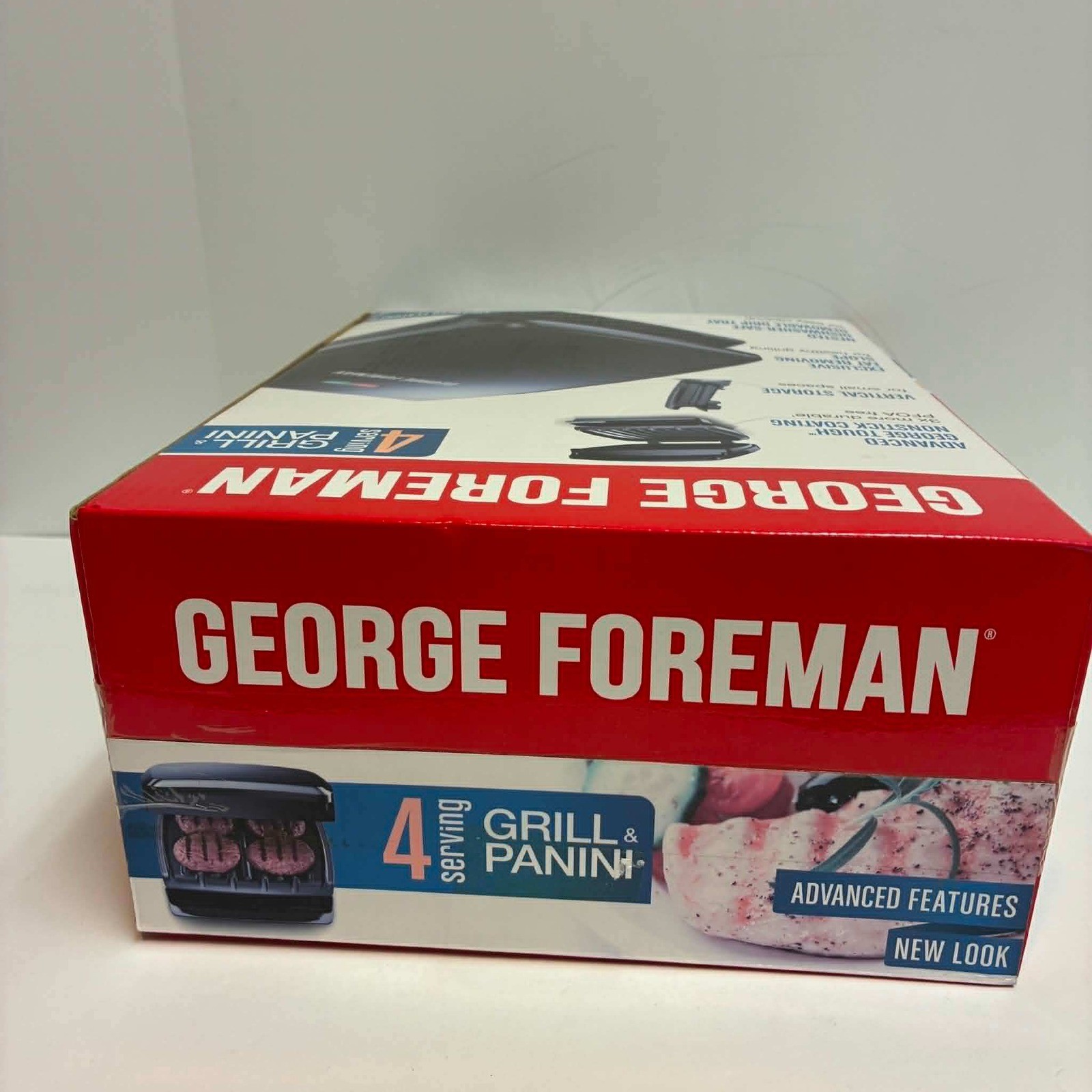 George Foreman Grill & Panini Press 4 Serving Black NEW GR340FB Nonstick 1000W