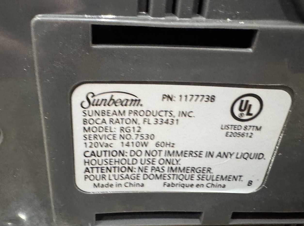 New Sunbeam Rocket Grill Model RG12 w/ 14 Parchment pouches
