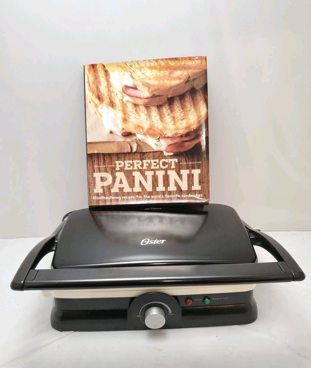 Oster Electric Griddle/Grill/ Panini Maker With Recipe BOOK