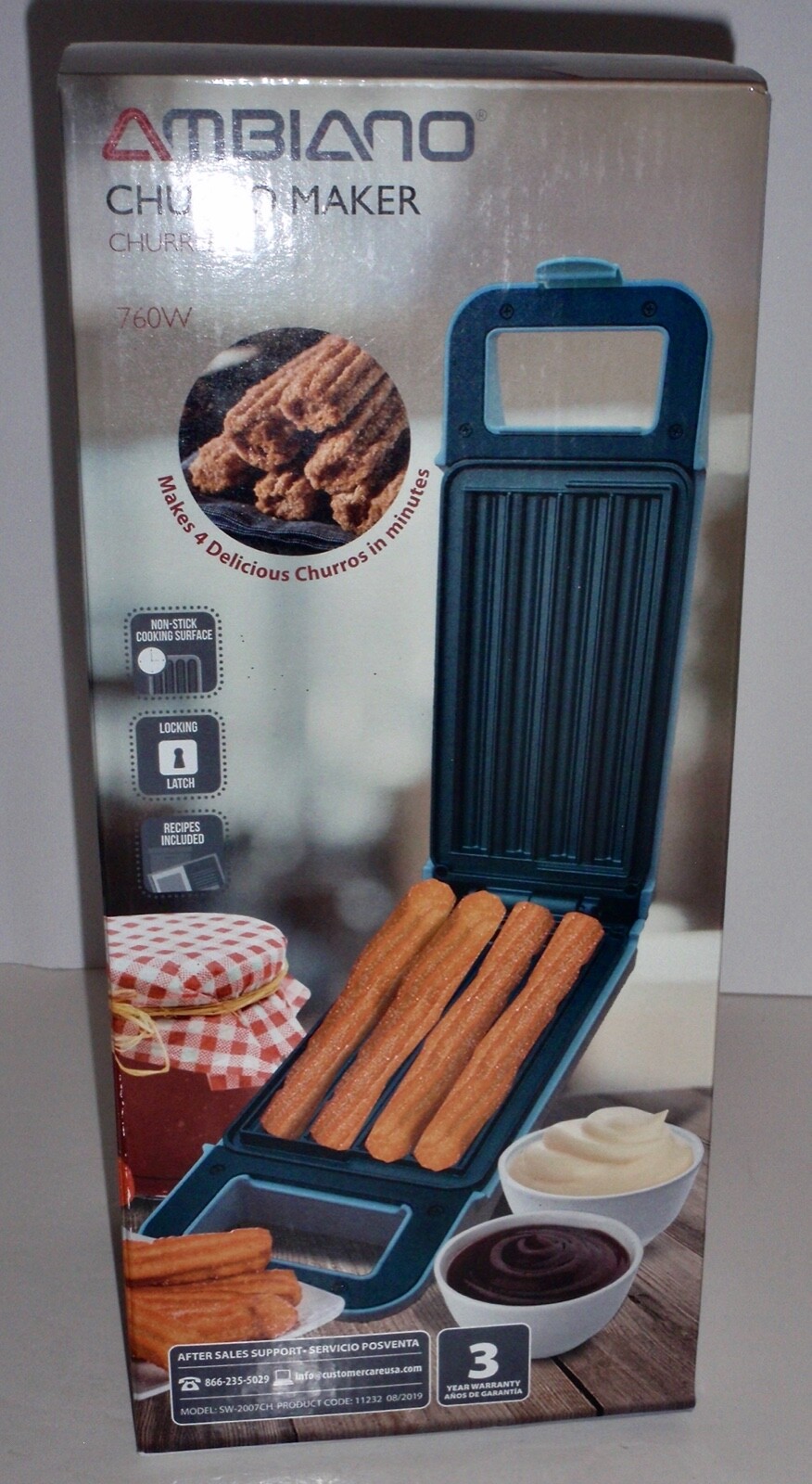 Ambiano Electric Churro Maker White 760W