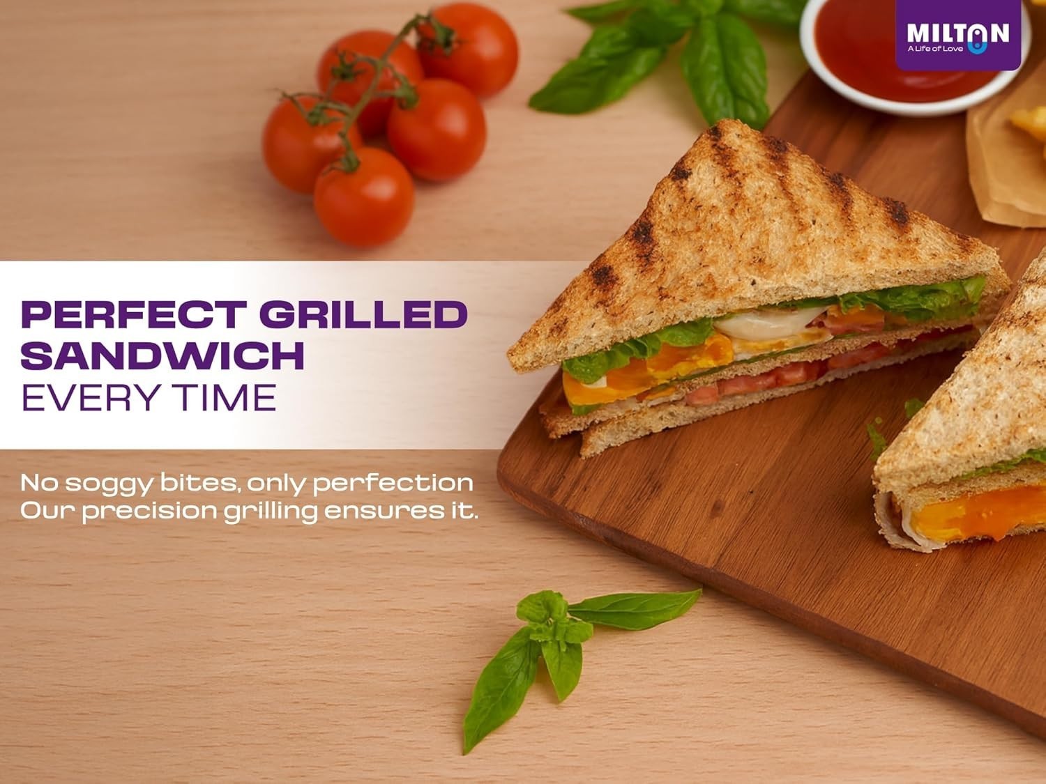 Milton Royal Express 800W Griller Sandwich Maker & Toaster Non-Stick Fixed Grill