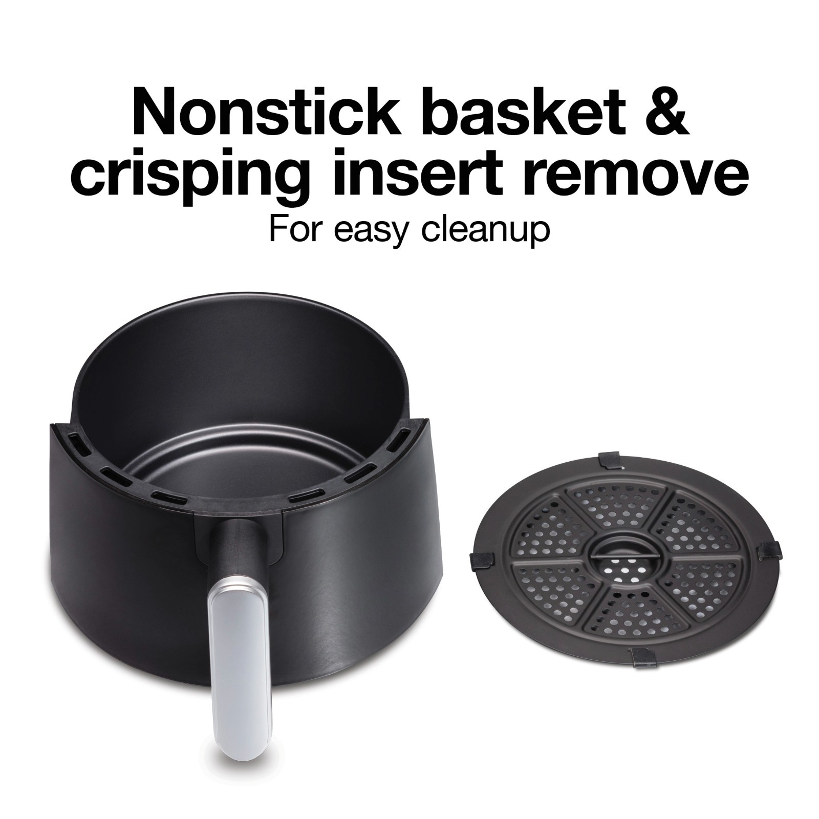 Proctor Silex 3.7 Quart Air Fryer with Timer and Nonstick Basket, Black