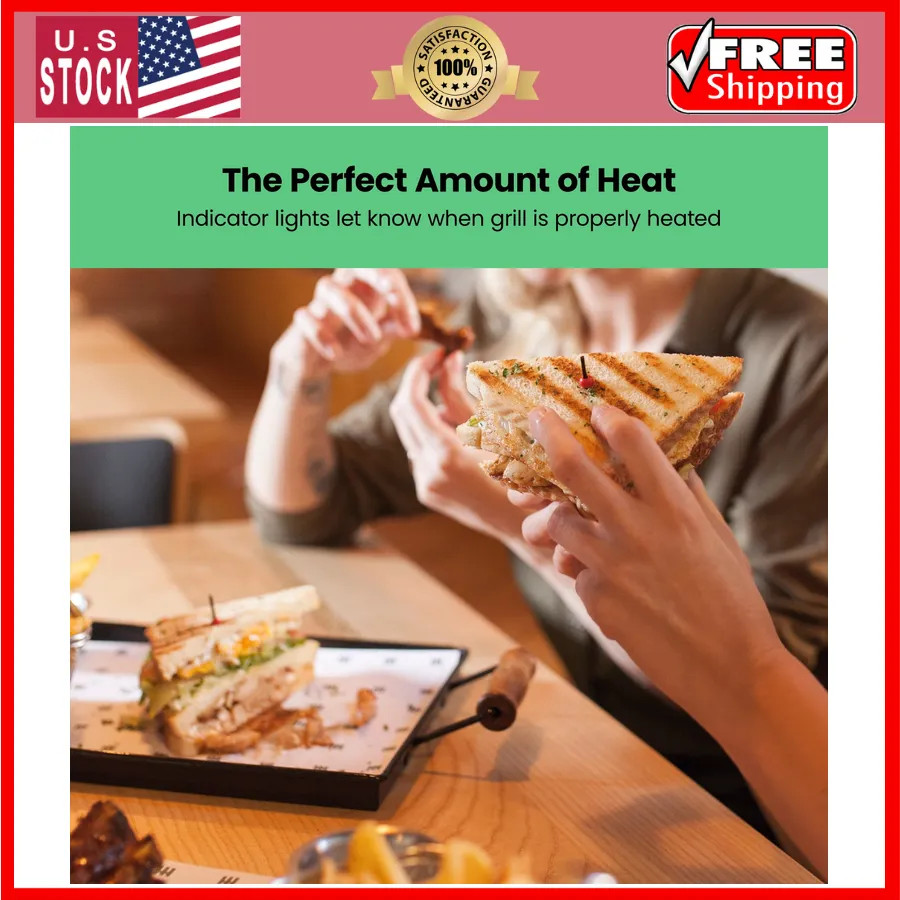 Chefman 3-in-1 Panini Press and Indoor Grill 4-Slice Non-Stick Stainless Steel