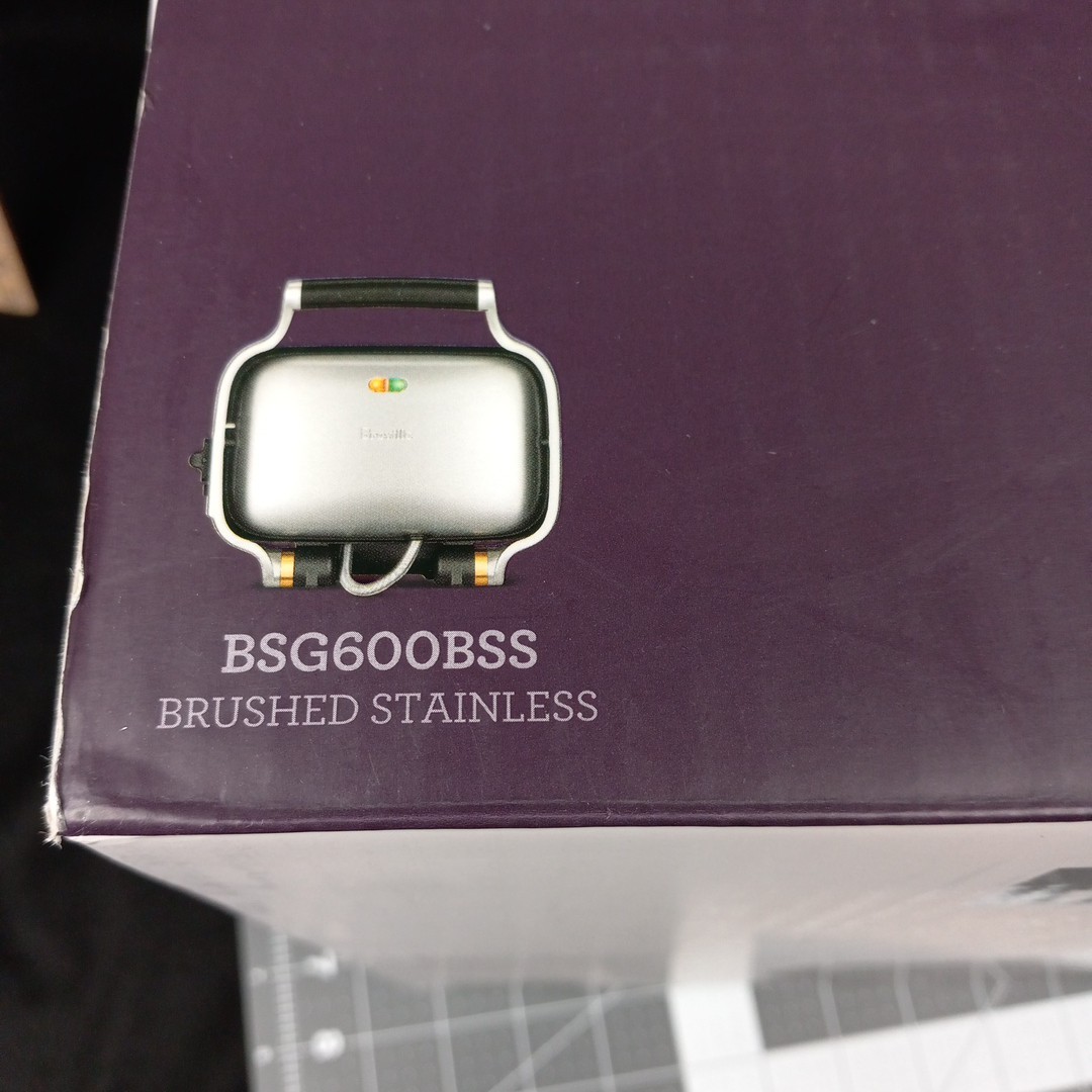 Breville BSG600BSS Sandwich Panini Press, Brushed Stainless Steel -New in Box
