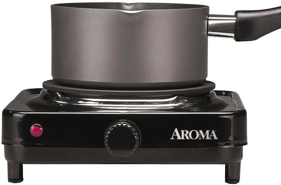 Aroma® Housewares AHP-303 Single Burner Hot Plate 9.4 x 3.1 x 8.5 inches (Black)