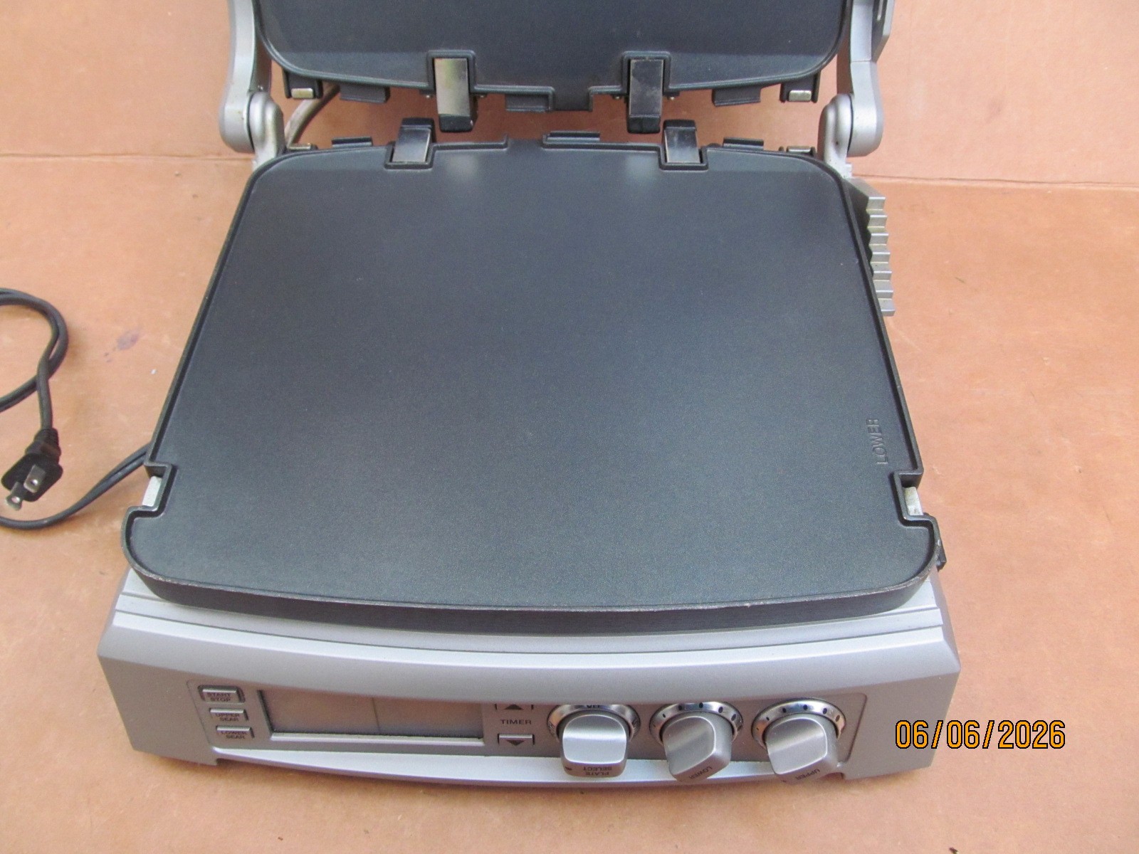 Cuisinart Electric Griddler Elite GR-300 Indoor Countertop Grill Press Stainless