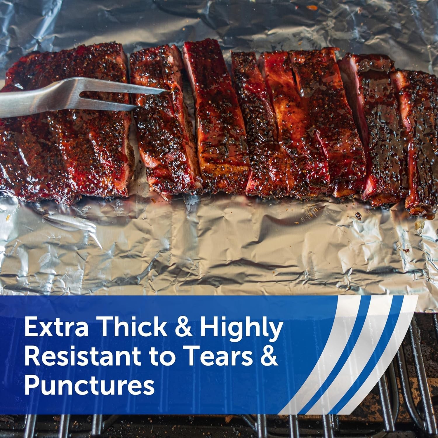 Extra Thick 37.5 Sq Ft Grilling Foil, 18 Inch Wide for Barbecue Perfection