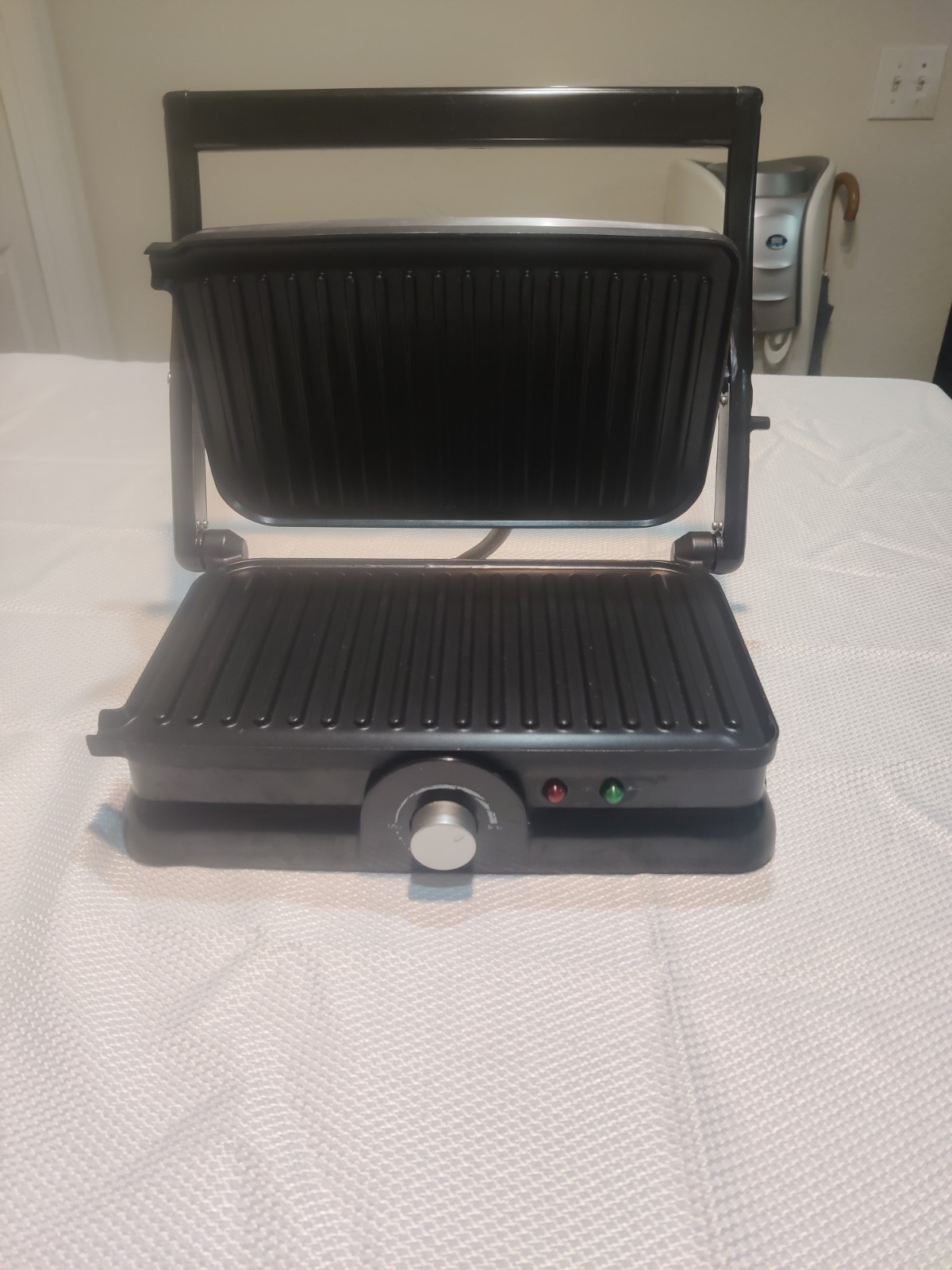 Wolfgang Puck Bistro Contact Grill Panini Press 1200W Stainless Black/Silver